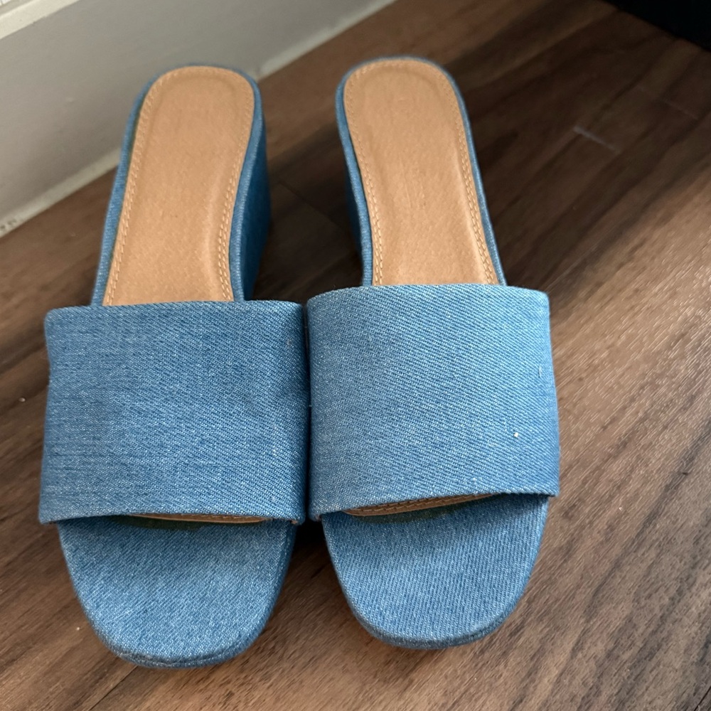 ASOS Light Blue Denim Mules